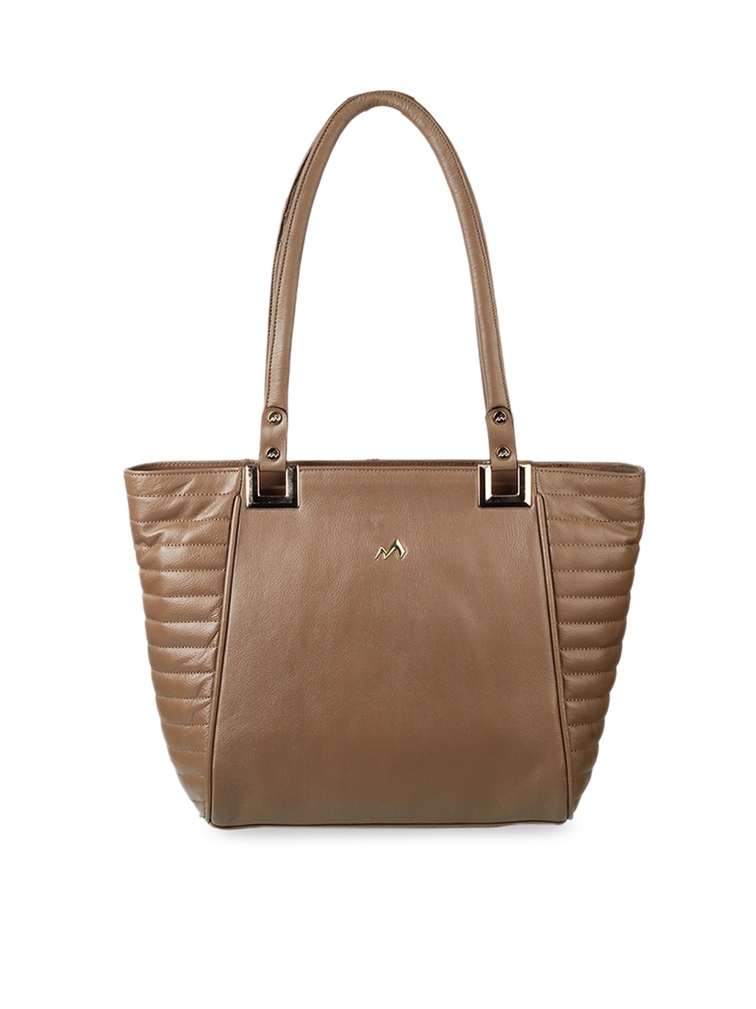 

Metro Women Beige Leather Structured Tote Bag