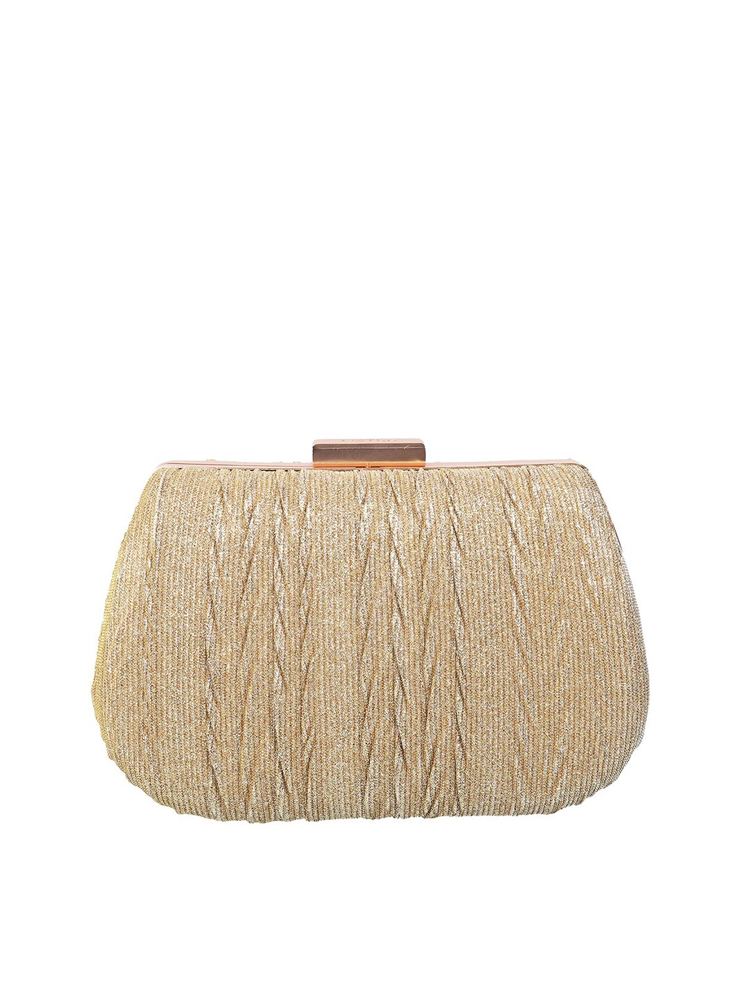 

Metro Women Gold-Toned Textured Box Clutch