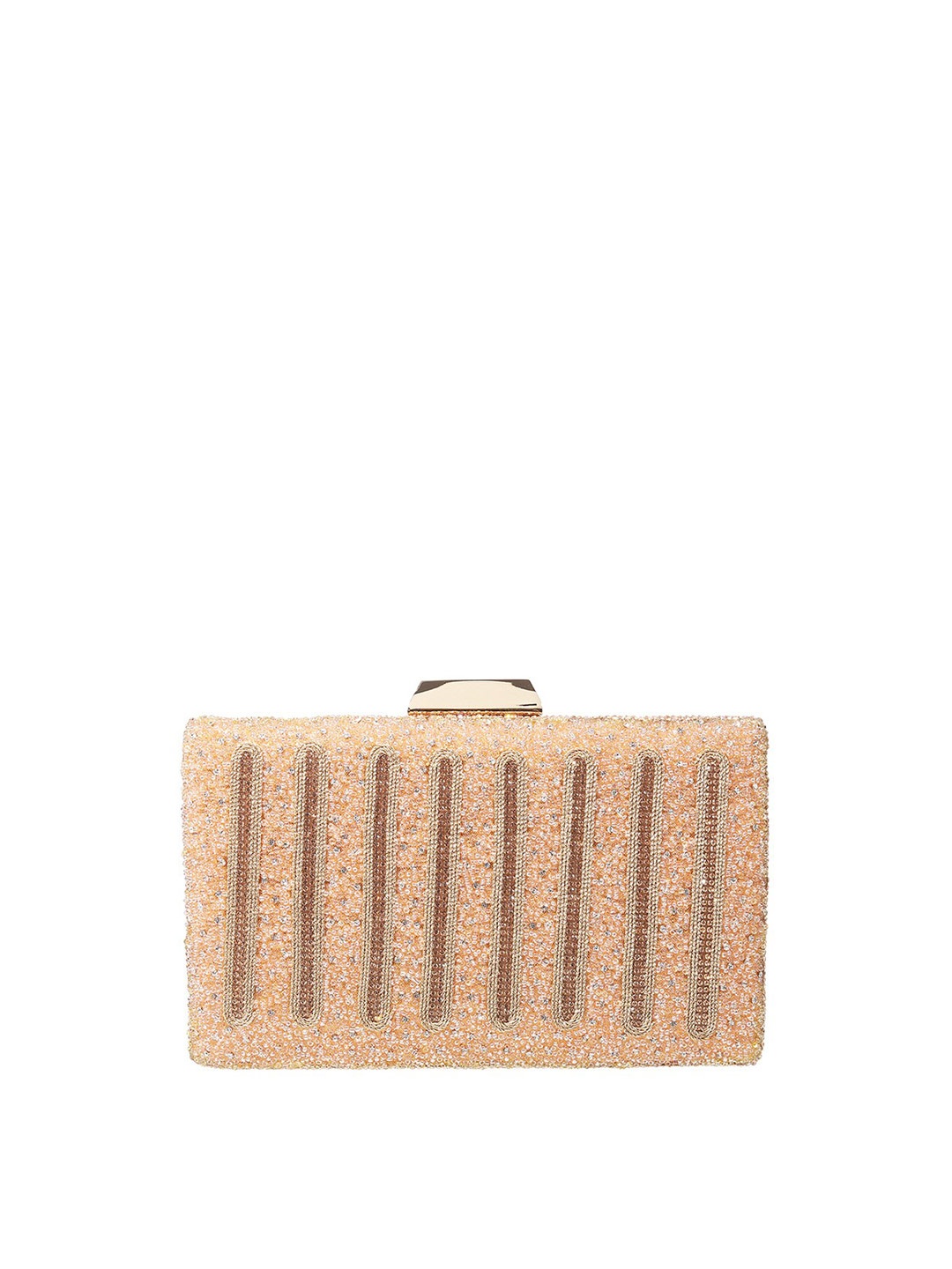 

Metro Gold-Toned Embellished Box Clutch