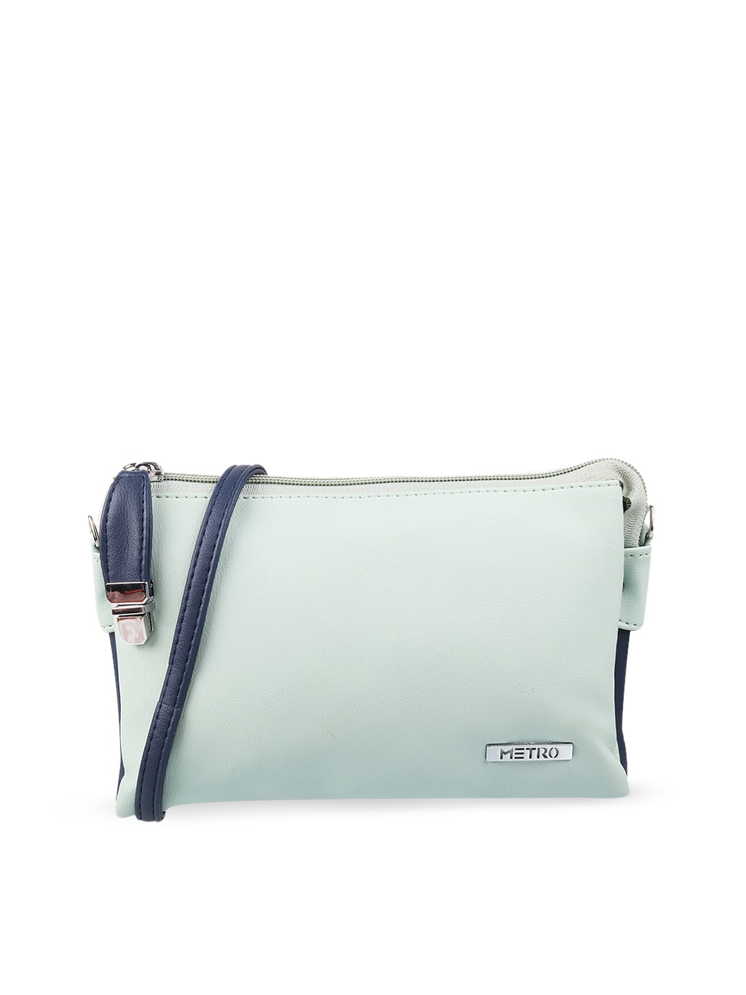 

Metro Turquoise Blue Structured Sling Bag