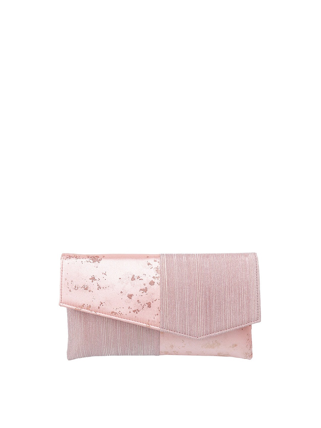 

Mochi Rose Gold & Silver-Toned Colourblocked Purse Clutch