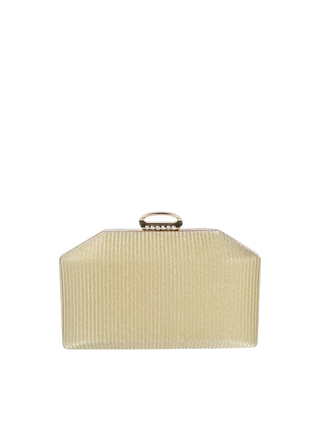 

Mochi Gold-Toned Textured Box Clutch