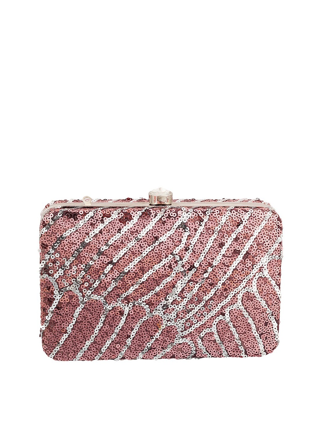 

Mochi Women Pink Embellished Box Clutches