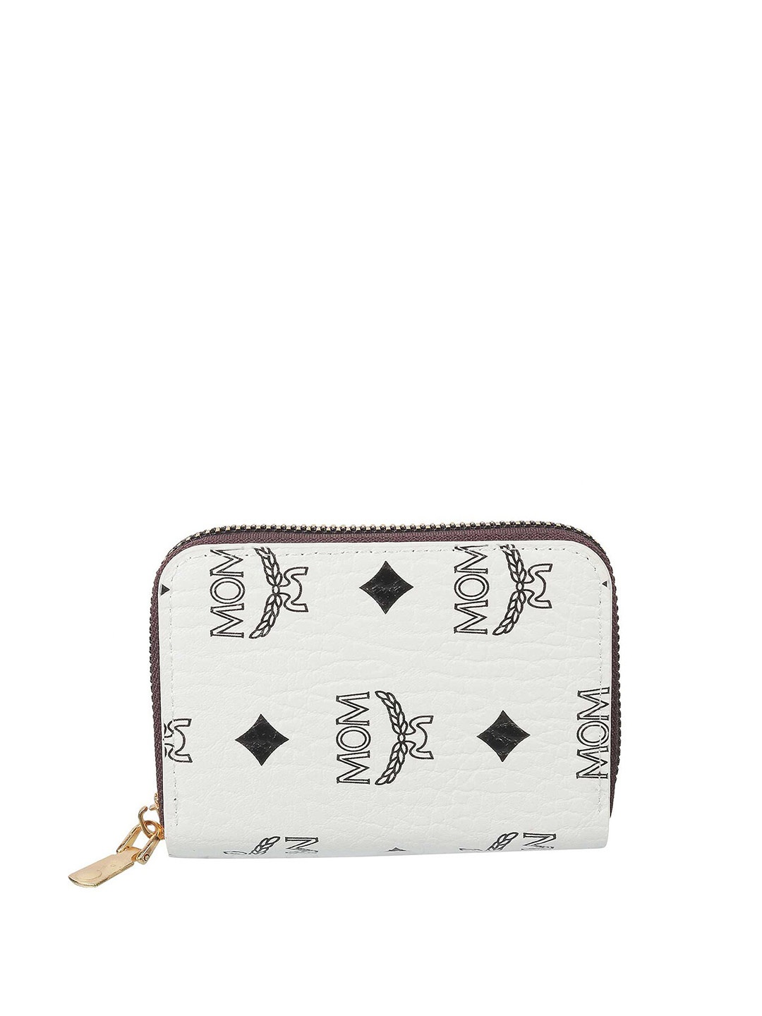 

WALKWAY by Metro Women White & Black Printed Zip Around Wallet