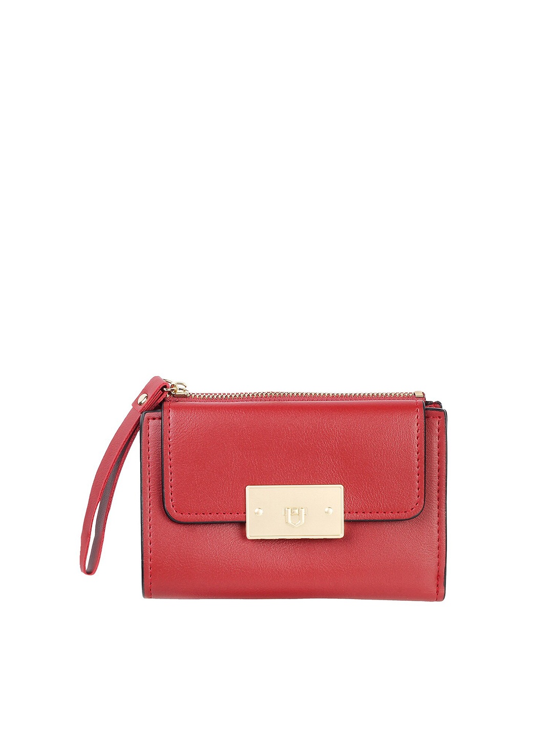 

WALKWAY by Metro Women Red Buckle Detail Two Fold Wallet