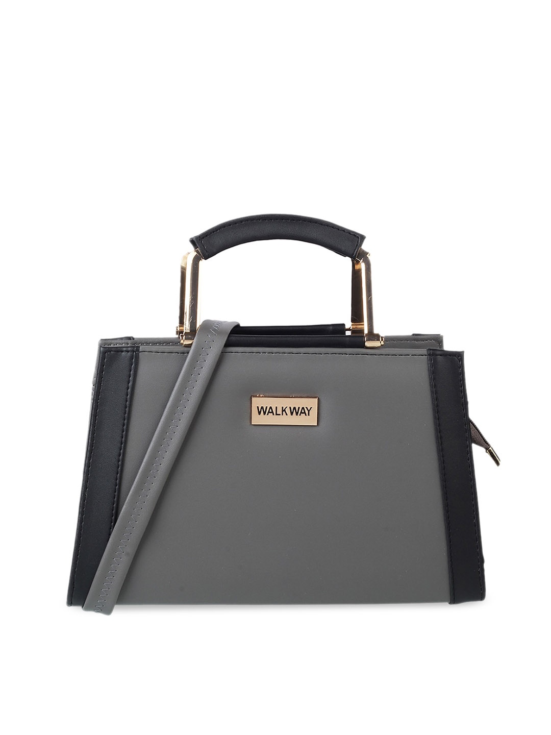 

WALKWAY by Metro Grey Structured Satchel