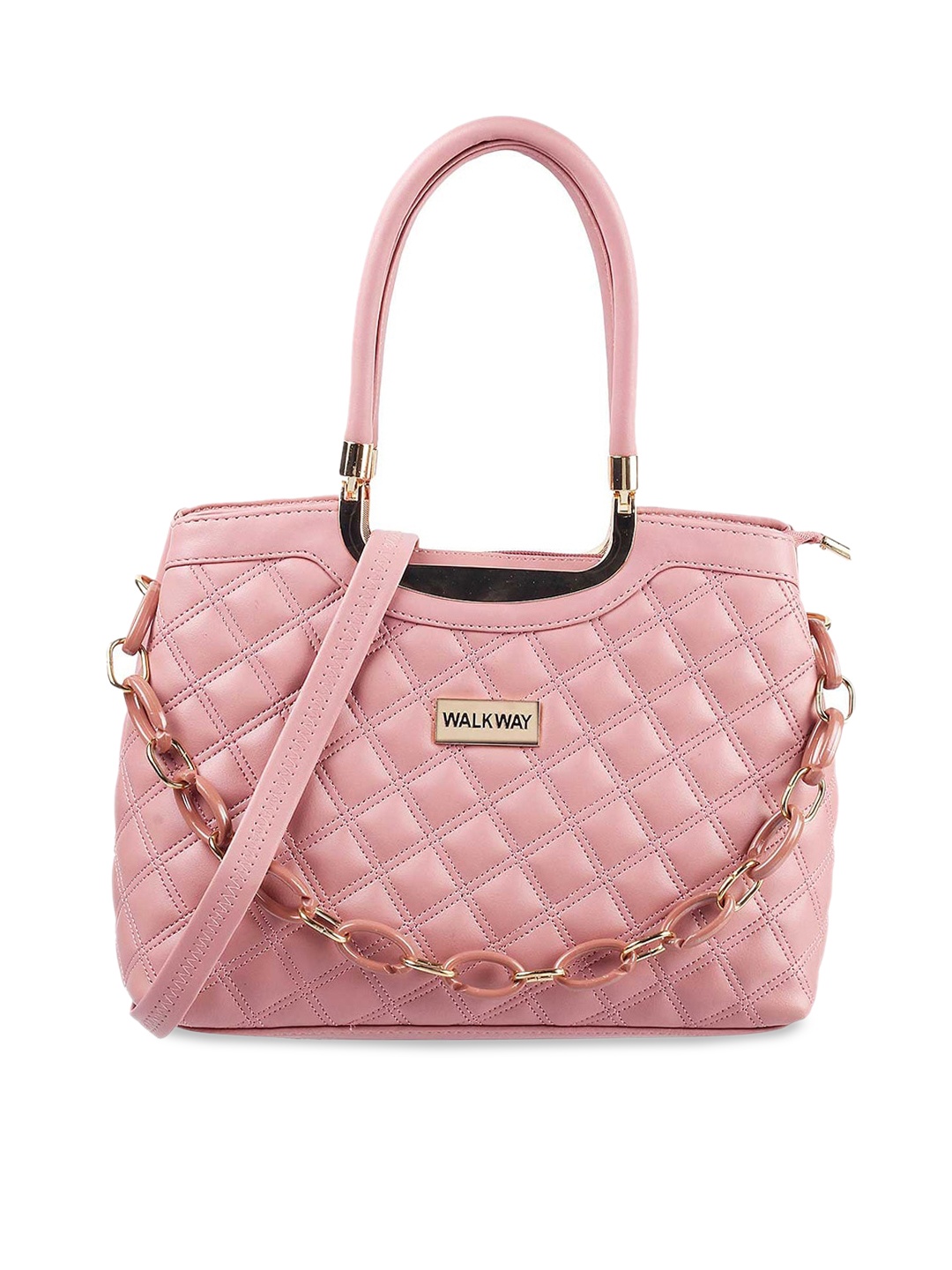 

WALKWAY by Metro Pink Quilted Structured Handheld Bag