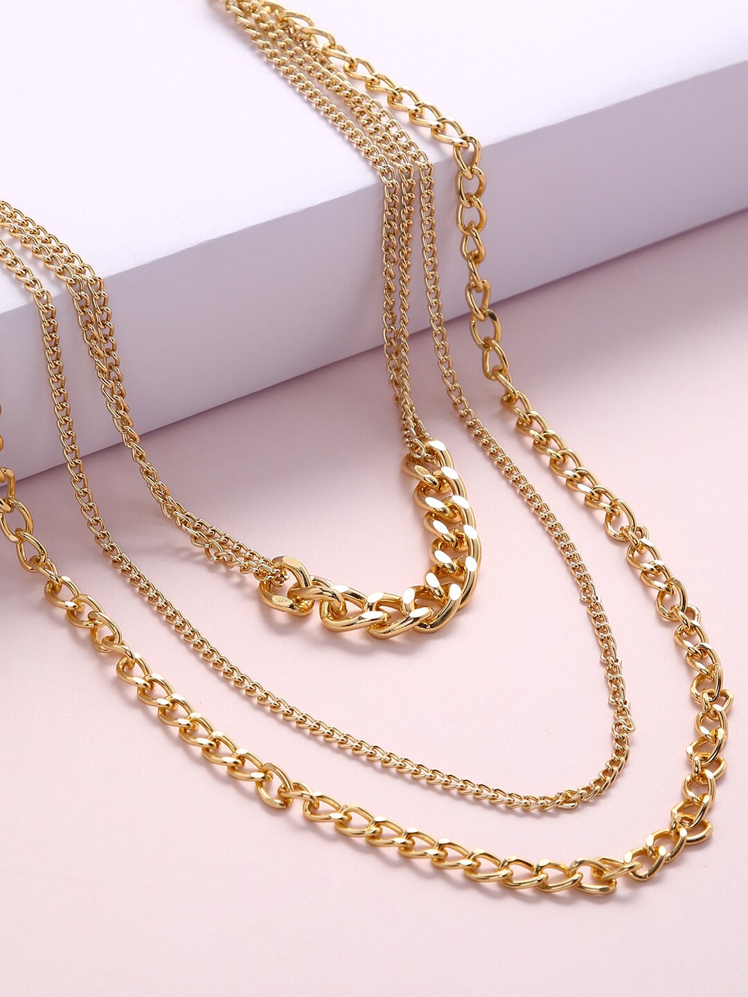 

justpeachy Gold-Plated Layered Necklace