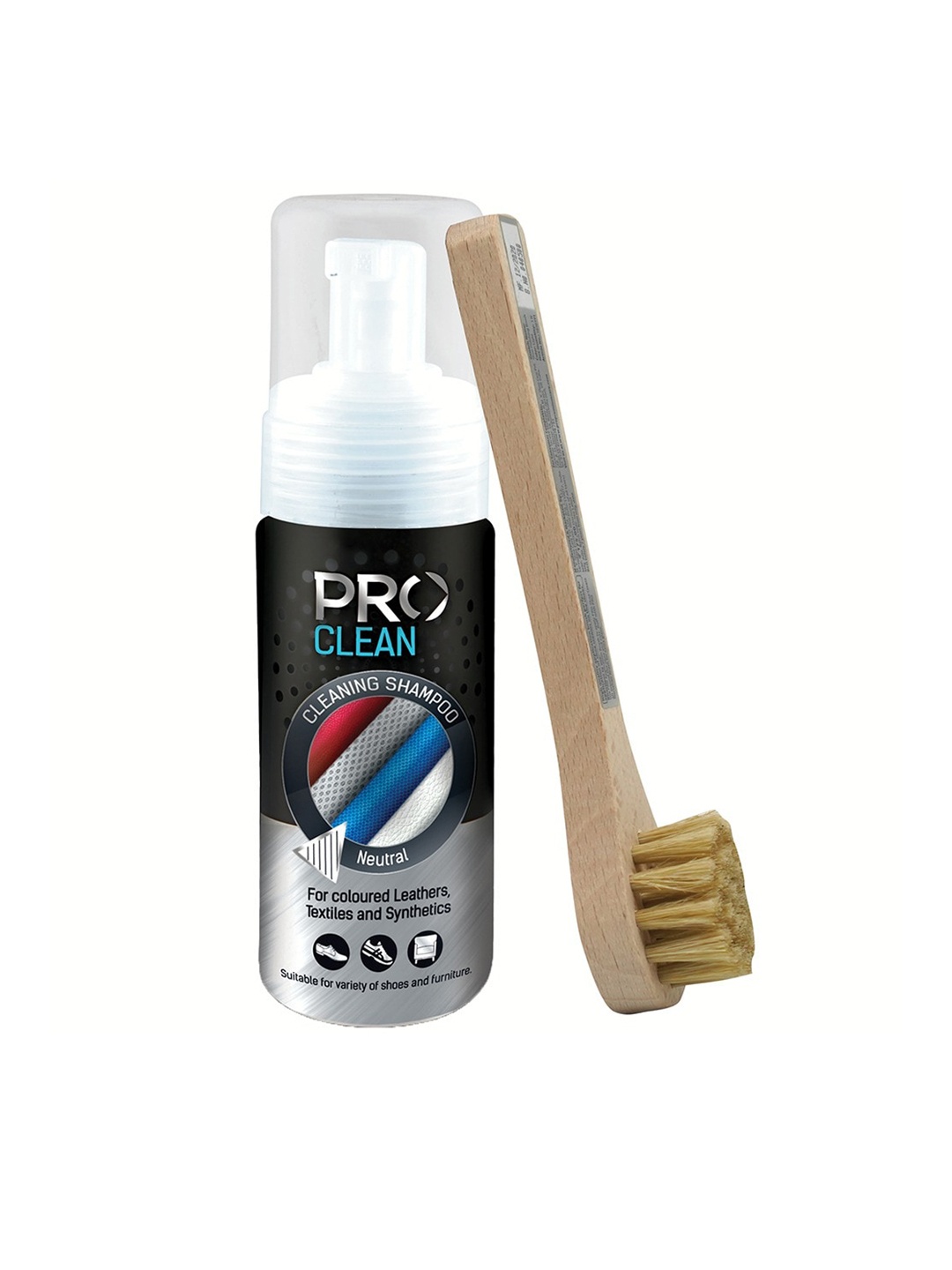 

PRO Pack of 2 Sneaker & Sport Shoes Cleaning Shampoo & Application Brush, Na
