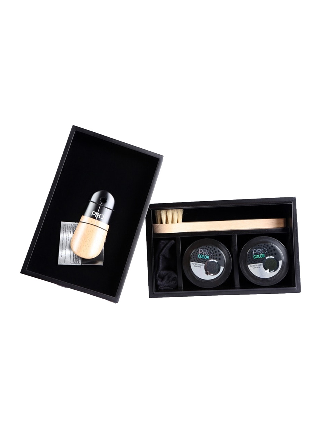 

PRO Black & Beige Premium Shoe Care Travel Kit