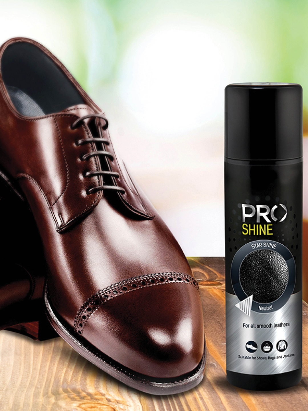 

PRO Neutral Leather Shoes Self Shine Liquid Polish 75 ml, Nude