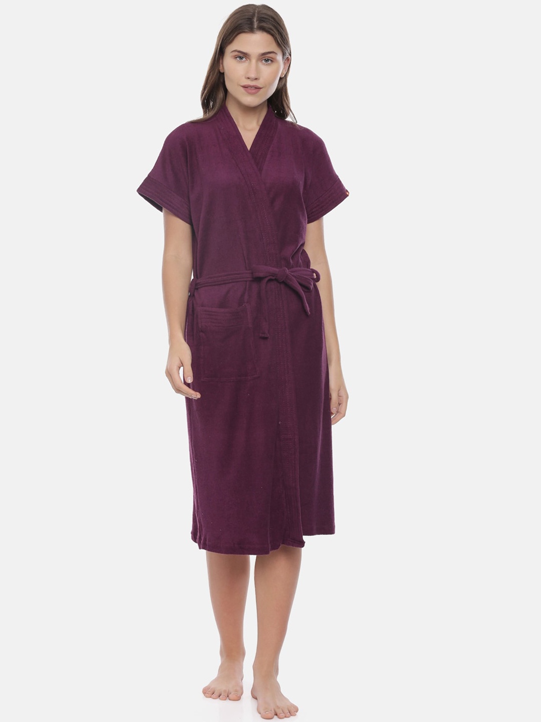 

GOLDSTROMS Women Magenta Solid Bath Robe