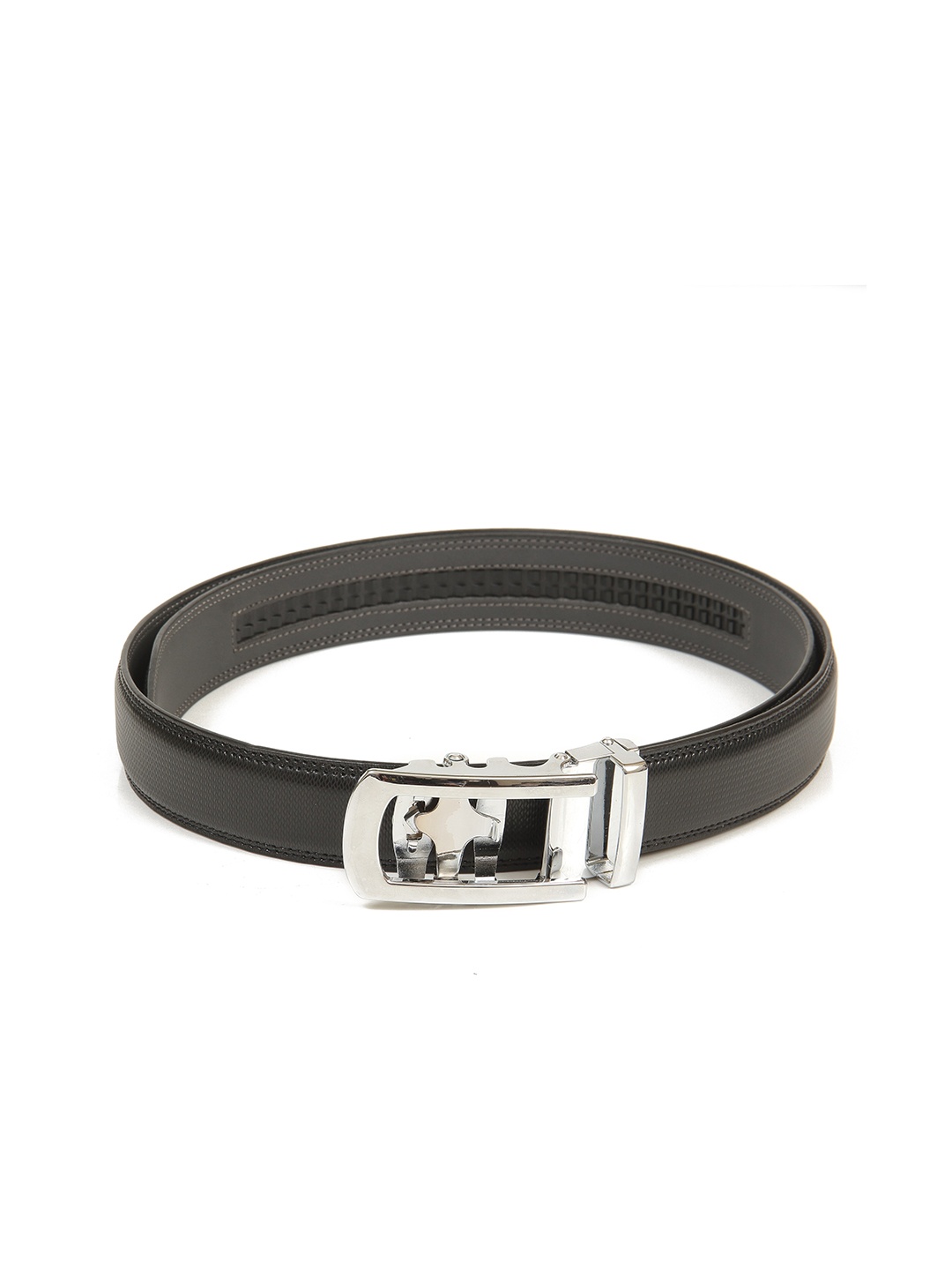 

Calvadoss Men Black Textured Belt