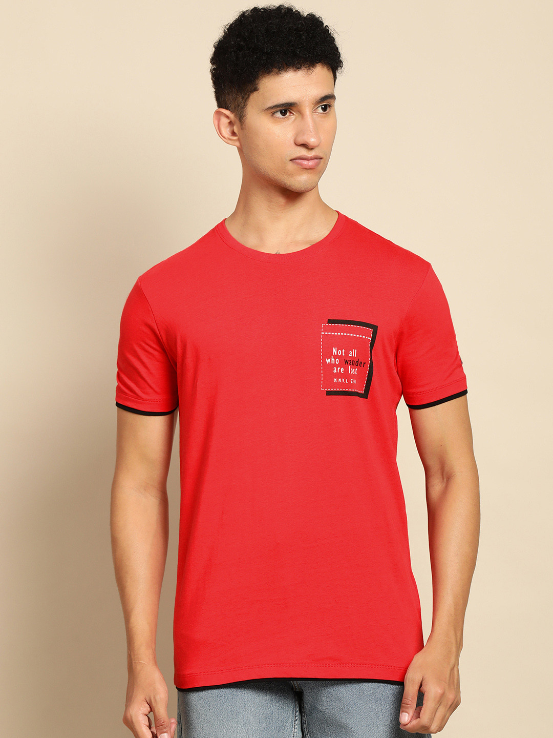 

Being Human Men Red Typography Printed Pure Cotton T-shirt