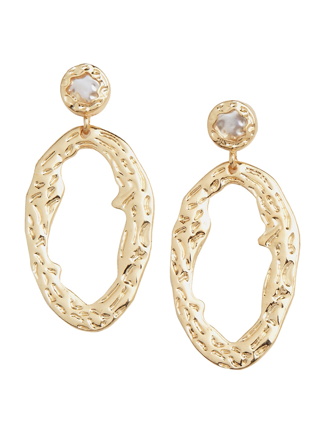 

20Dresses Gold-Toned Contemporary Hoop Earrings