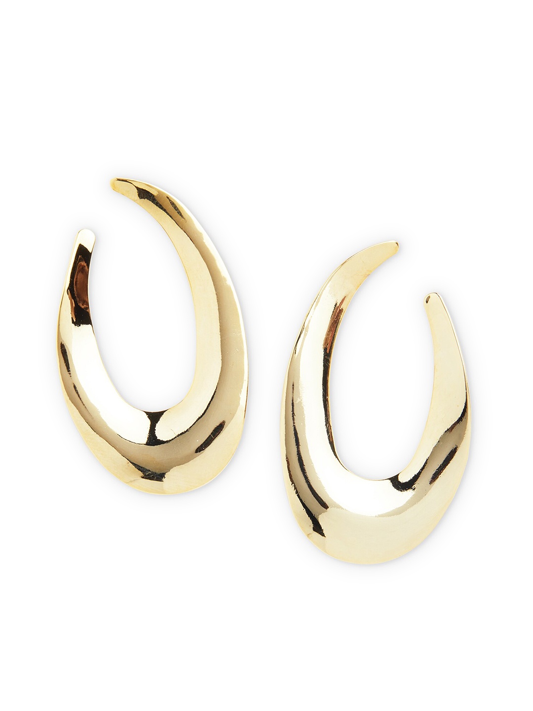 

20Dresses Gold-Toned Contemporary Half Hoop Earrings