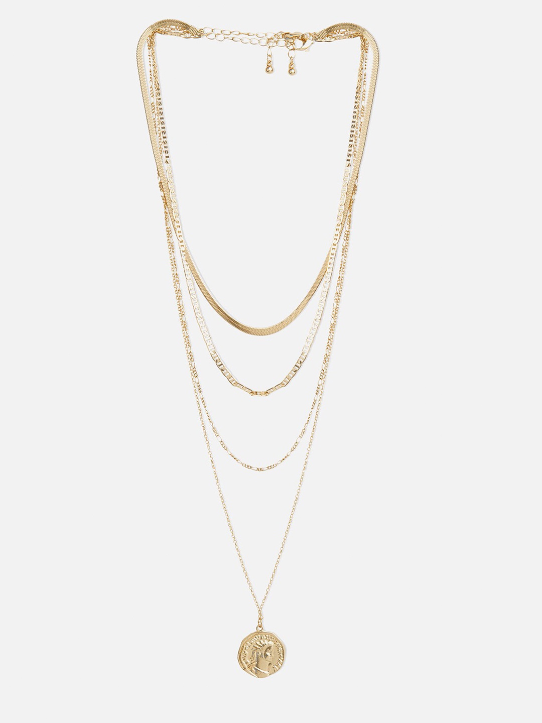 

20Dresses Gold-Toned Remain Your Best Version Layered Necklace