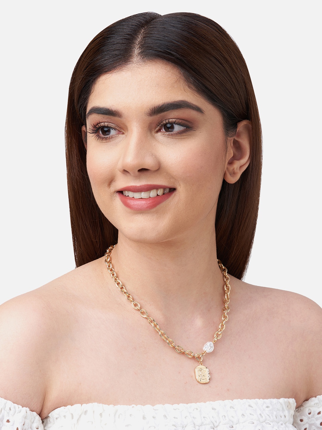 

20Dresses Gold-Plated Pearl Beaded Necklace