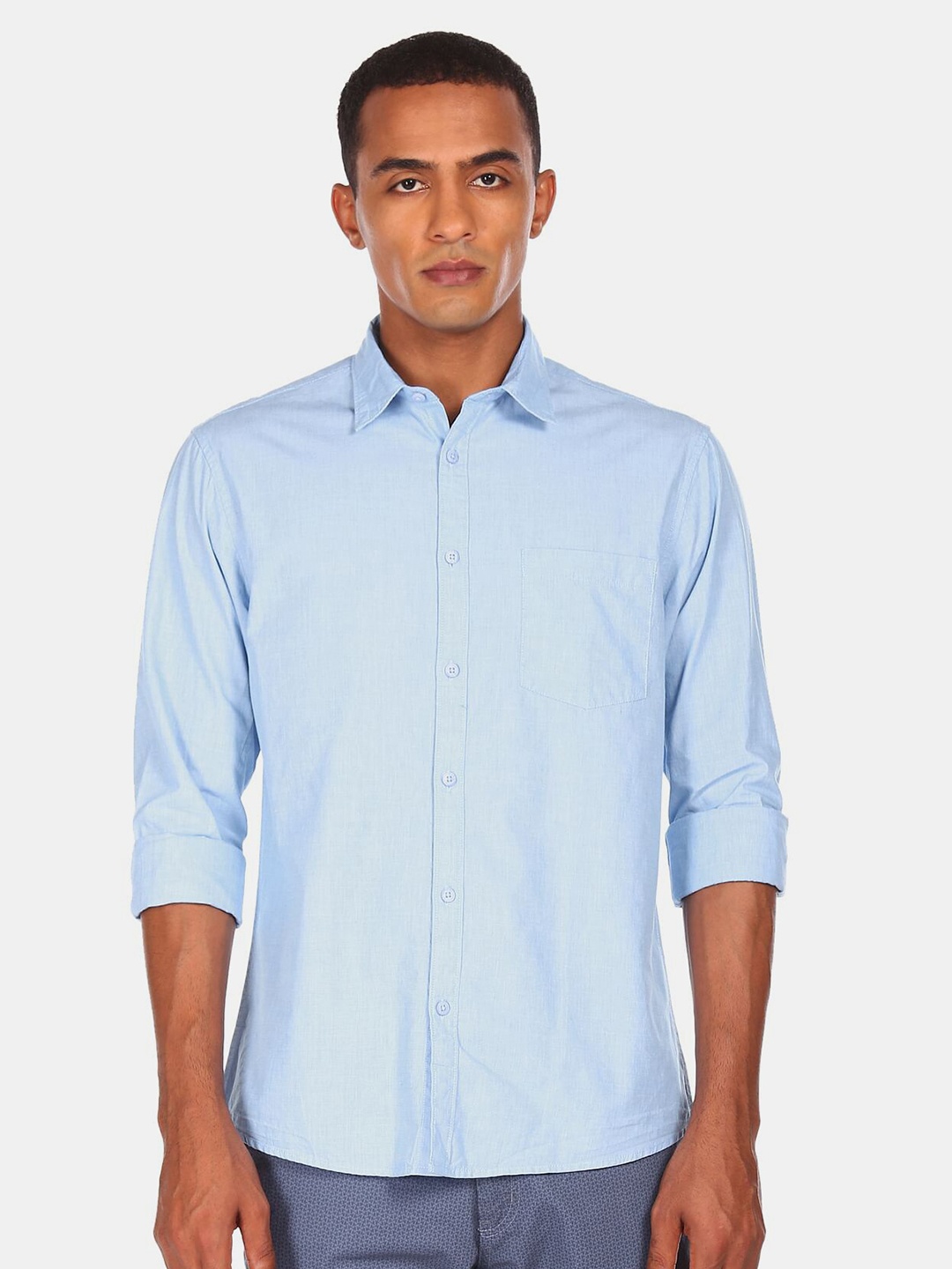 

Ruggers Men Blue Casual Shirt