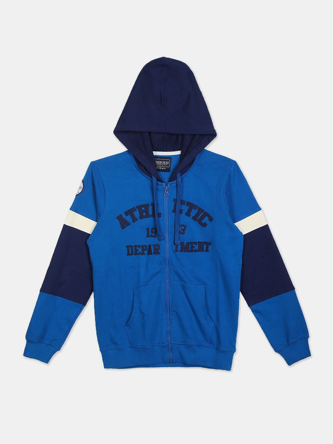 

Cherokee Boys Blue Printed Hooded Sweatshirt