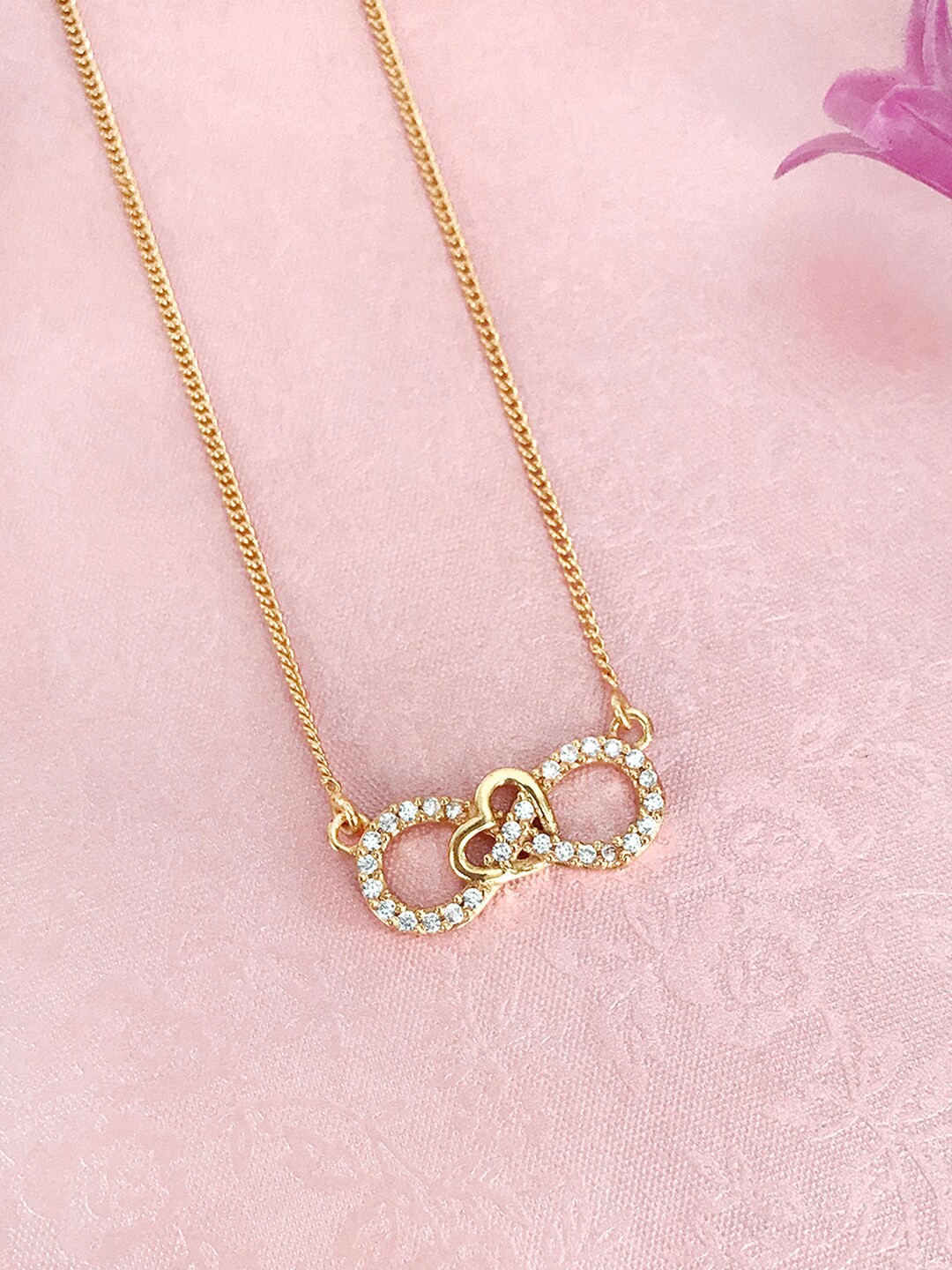 

Mikoto by FableStreet Gold-Plated Brass Infinite Love Necklace