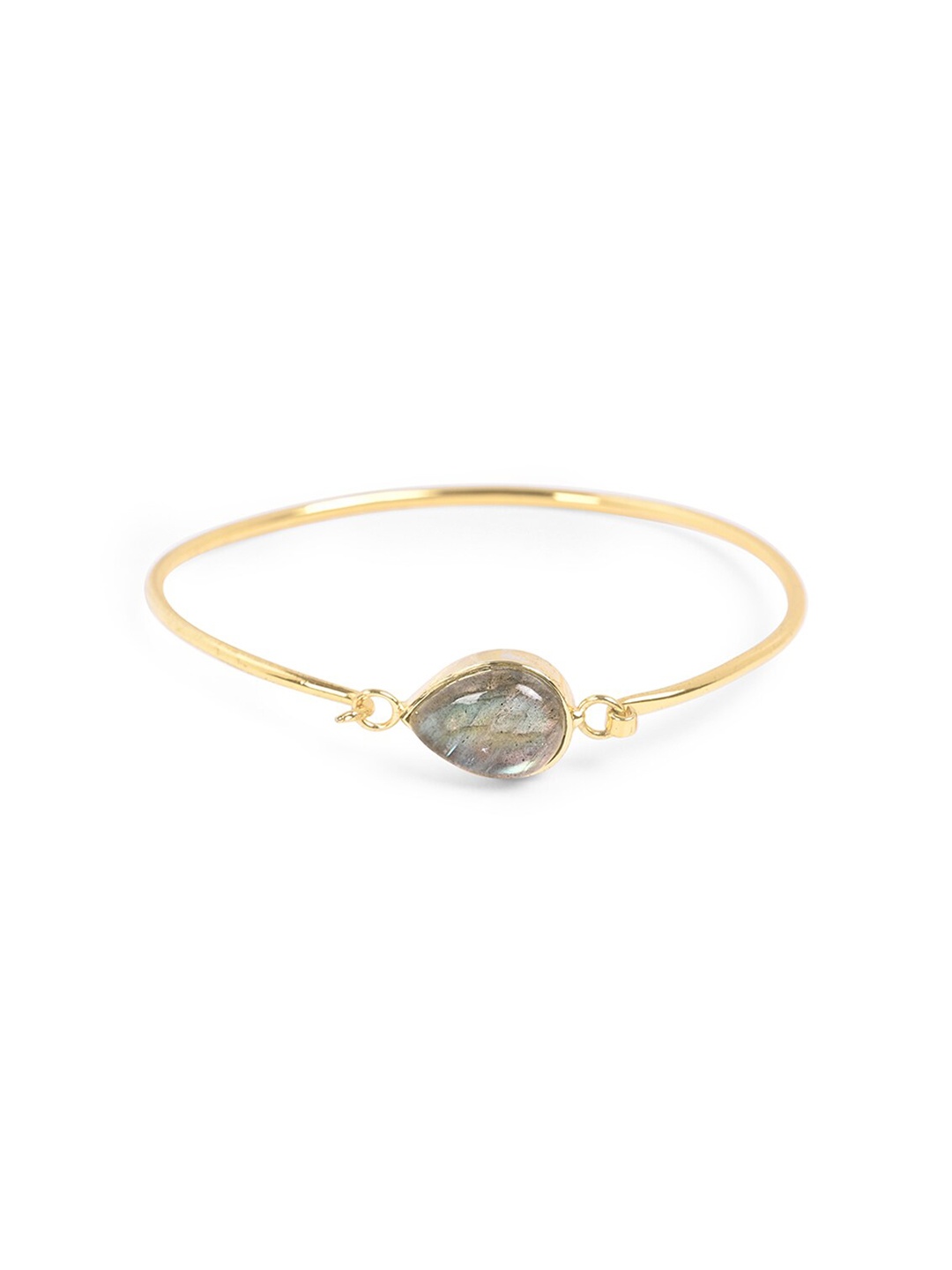 

Mikoto by FableStreet 18K Gold-Plated & Grey Labradorite Cuff Bracelet