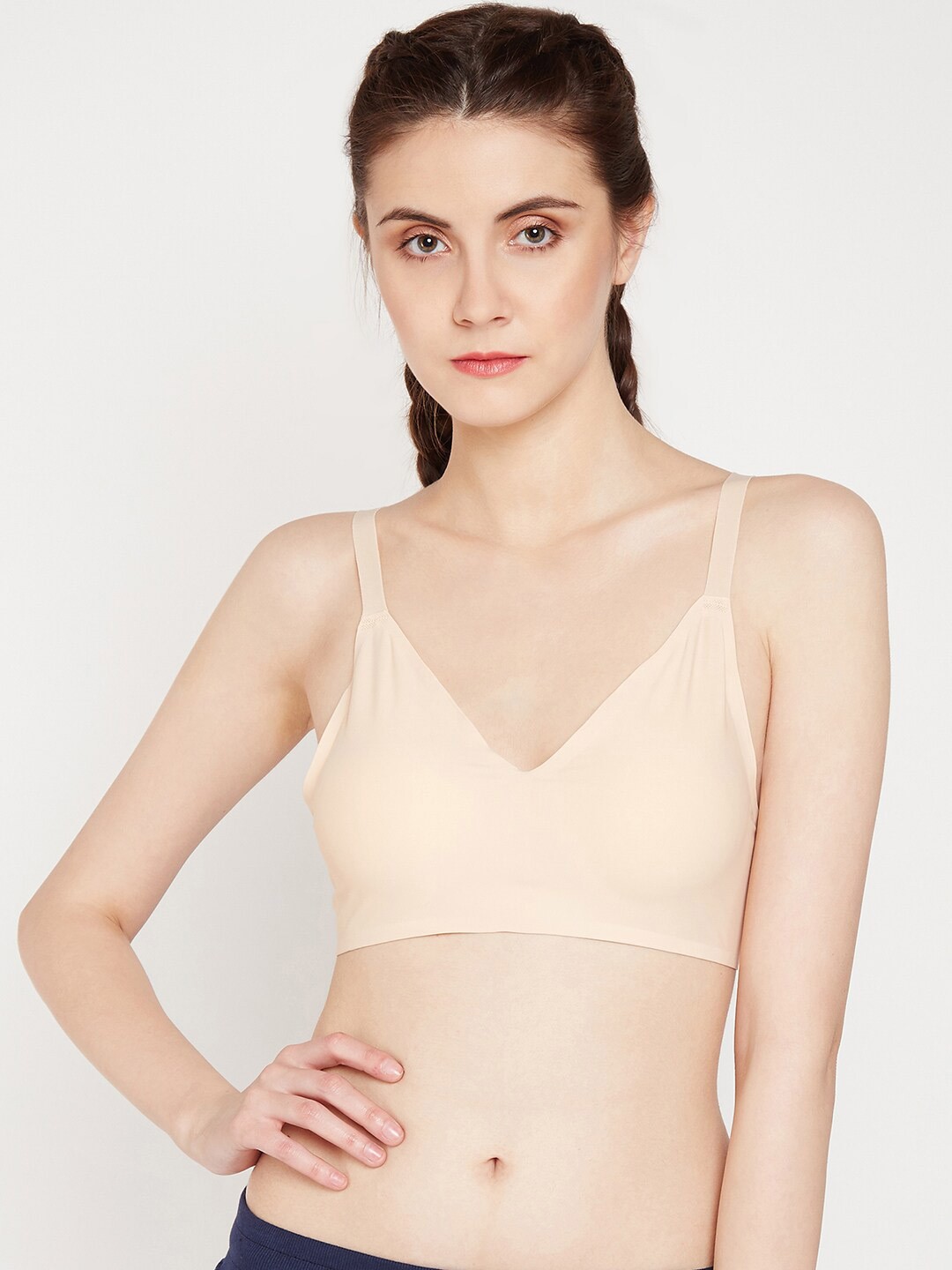 

Lebami Women Beige Solid Padded Bralette Bra