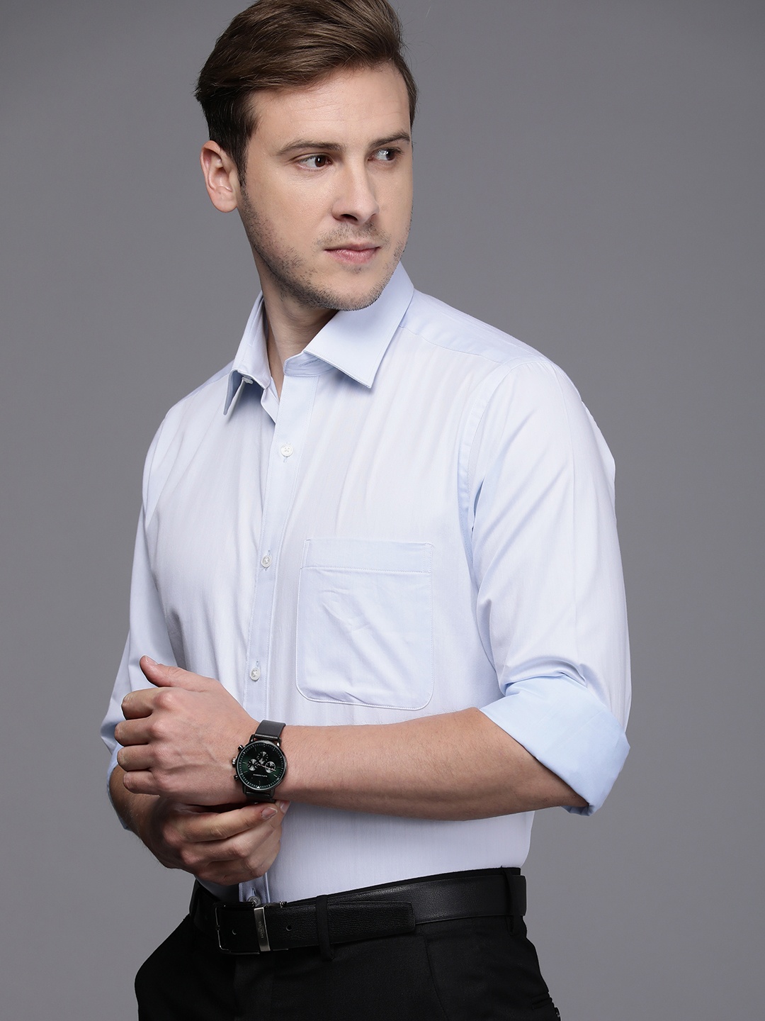 

Raymond Men Blue Slim Fit Formal Shirt