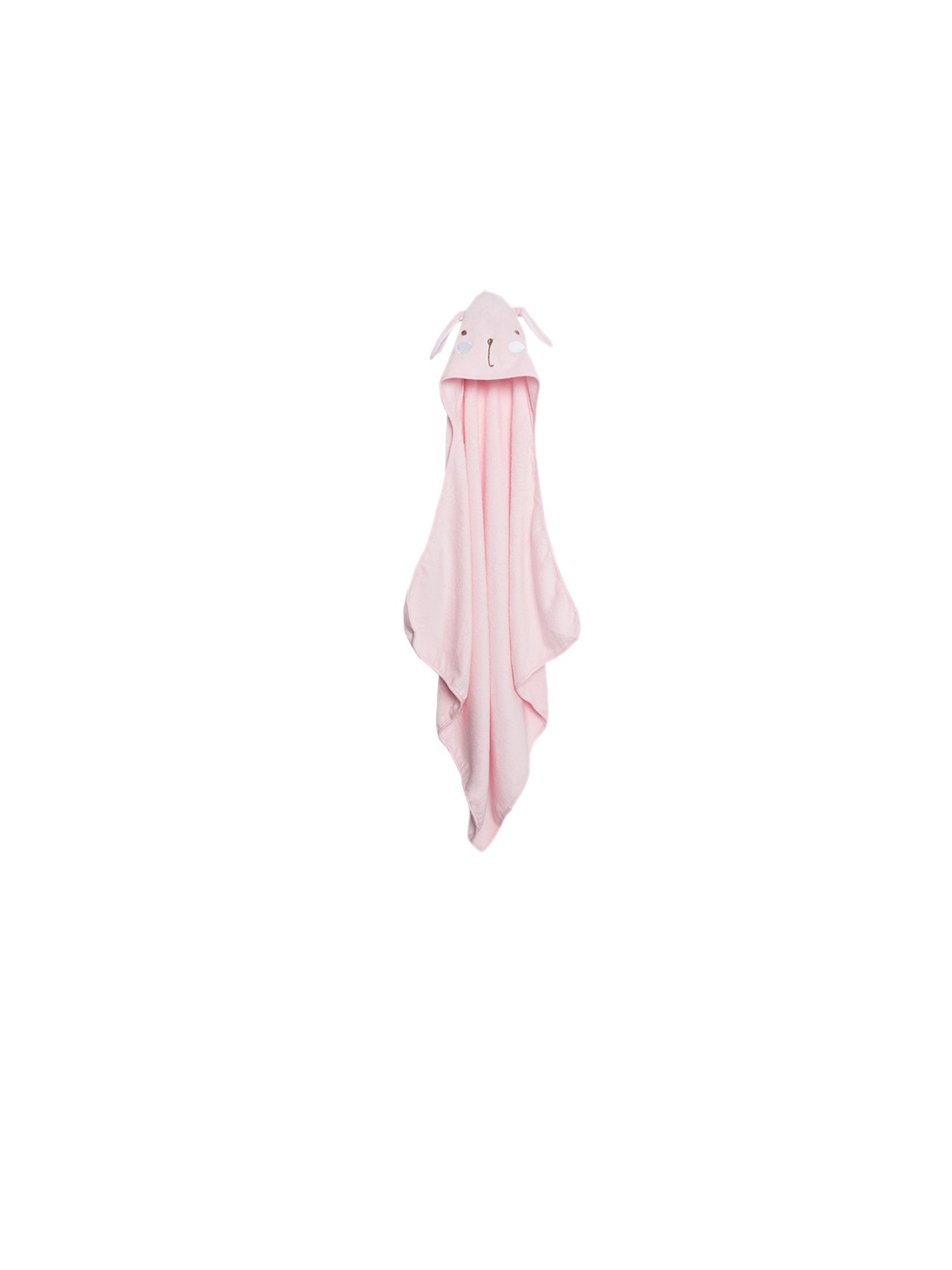 

KICKS & CRAWL Kids Pink Solid 270 GSM Cotton Cute Kitty Hooded Towel