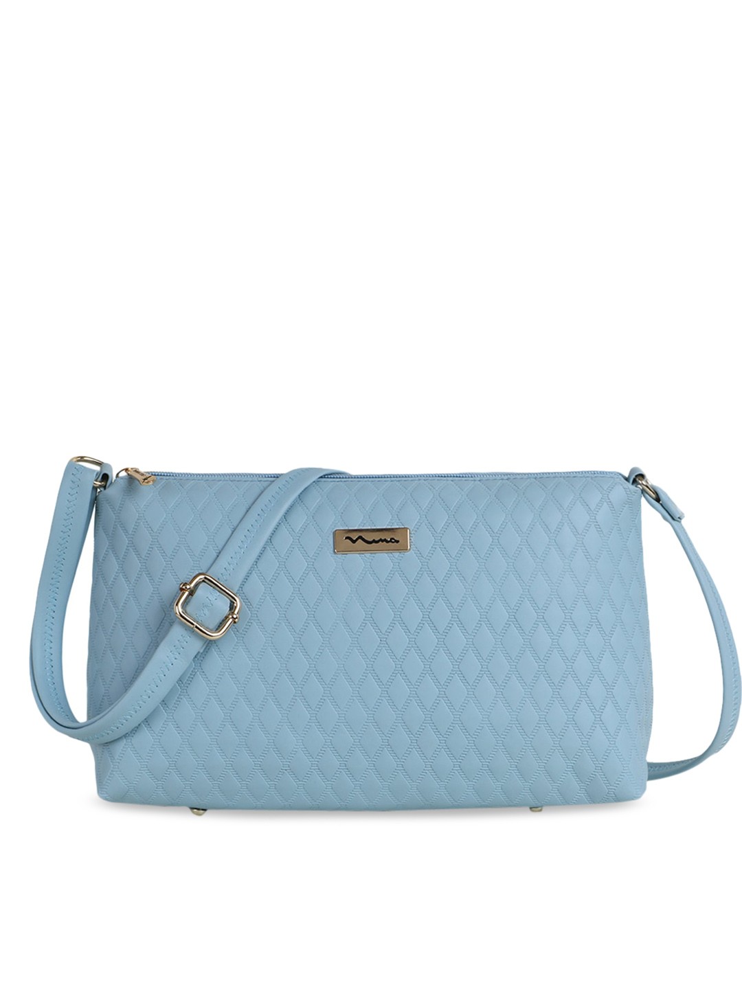

SHINING STAR Blue PU Structured Sling Bag