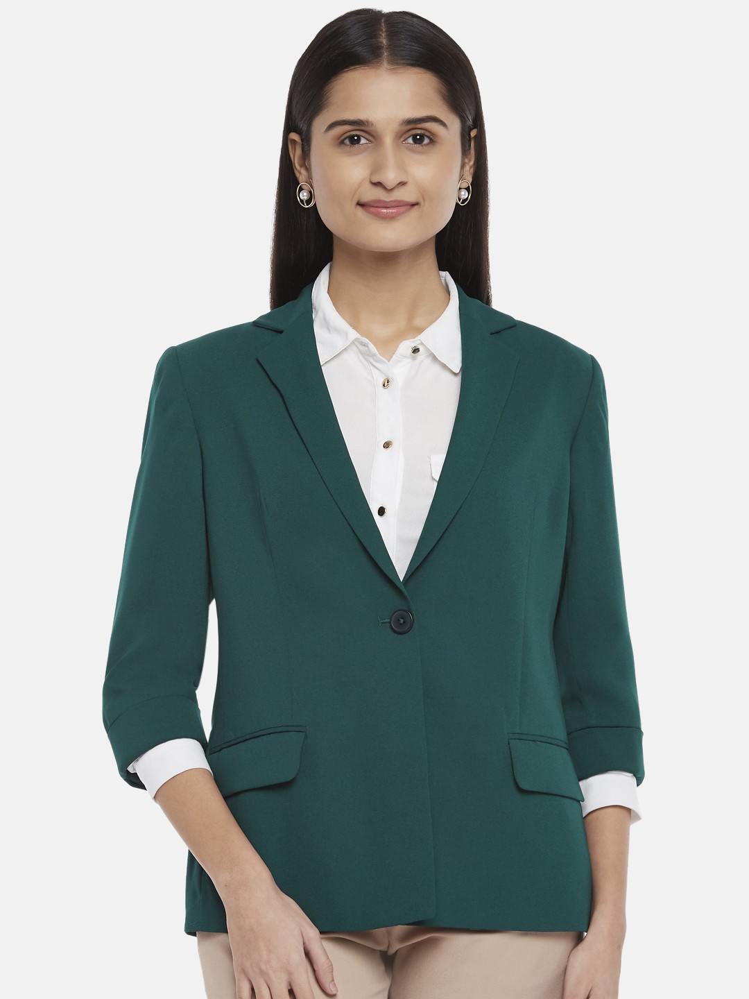

Annabelle by Pantaloons Women Formal Blazer, Teal