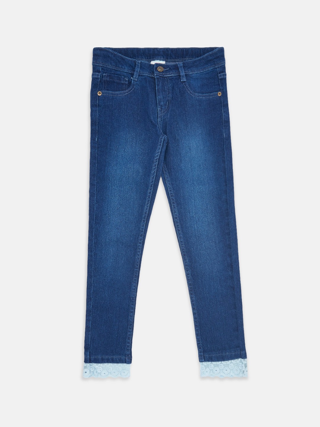 

Pantaloons Junior Girls Blue Light Fade Regular Fit Jeans