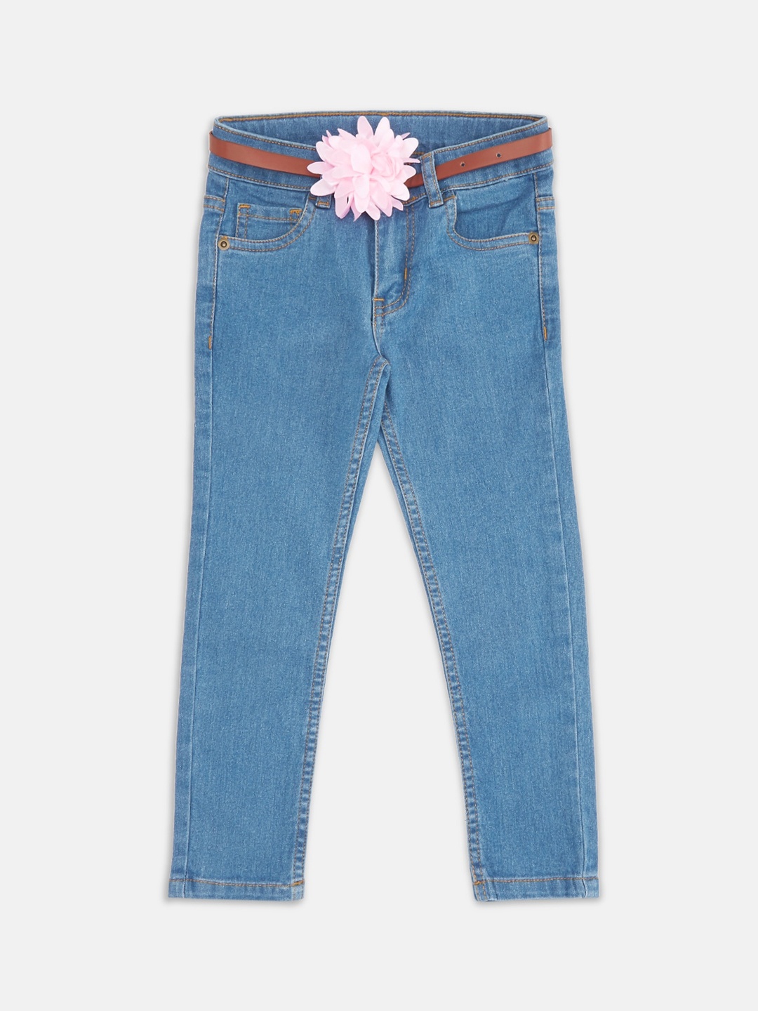 

Pantaloons Junior Girls Blue Jeans With Corsage Belt