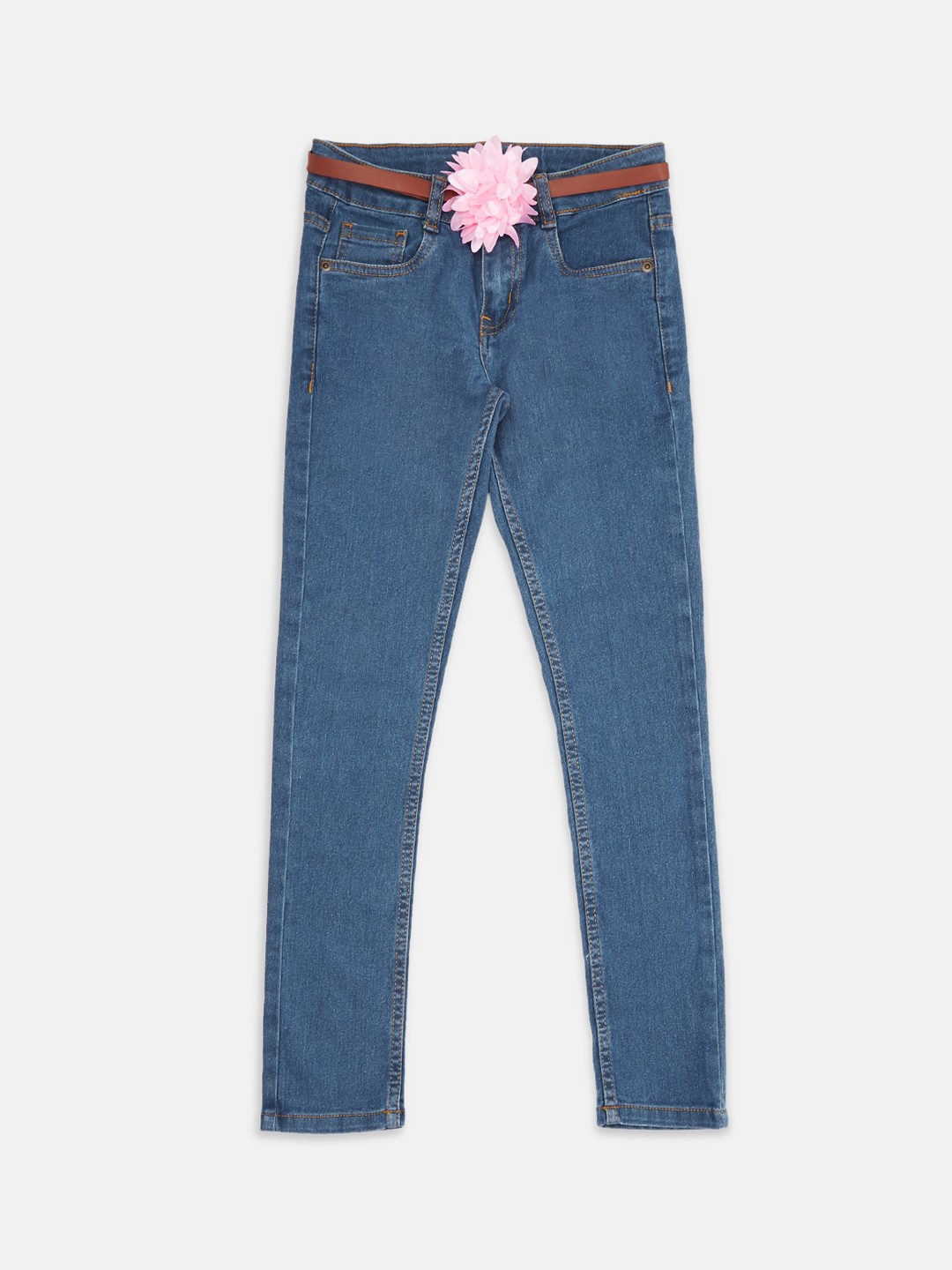 

Pantaloons Junior Girls Blue Cotton Regular Fit Jeans