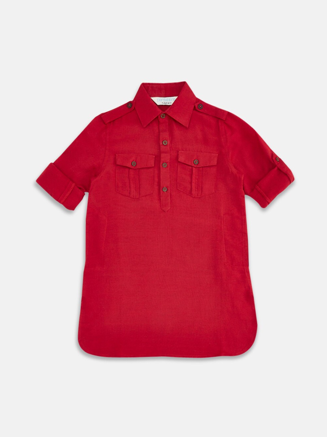 

indus route by Pantaloons Boys Red Pathani Kurta