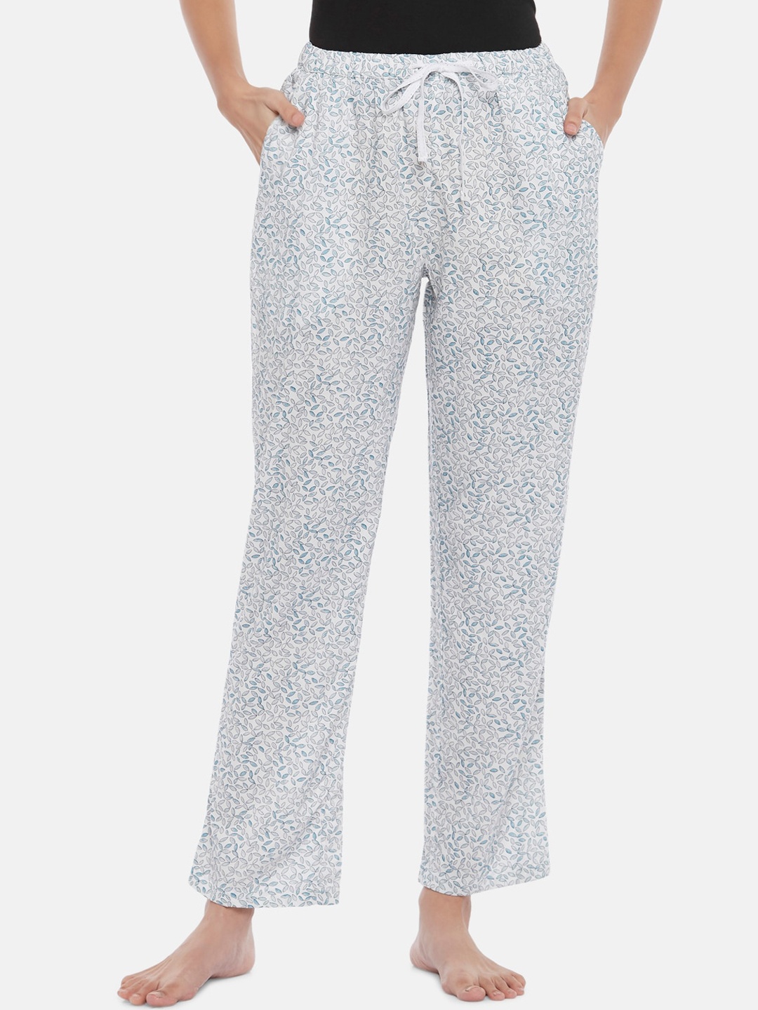 

Dreamz by Pantaloons Women Blue Printed Lounge Pants
