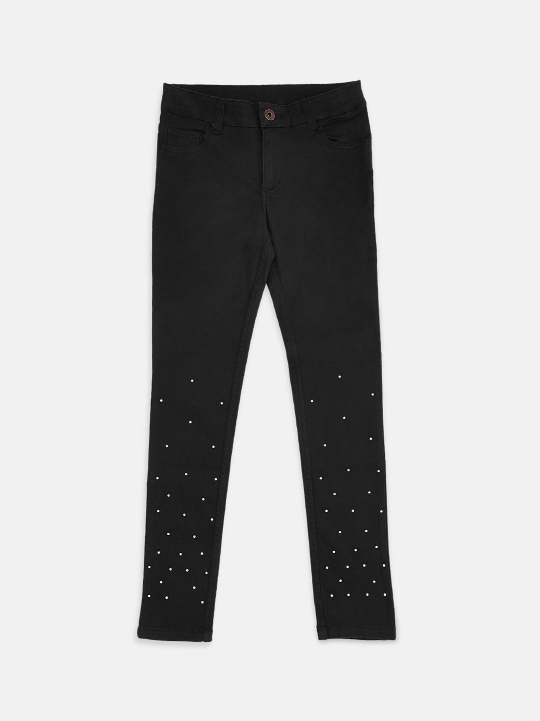 

Pantaloons Junior Girls Black Printed Trousers