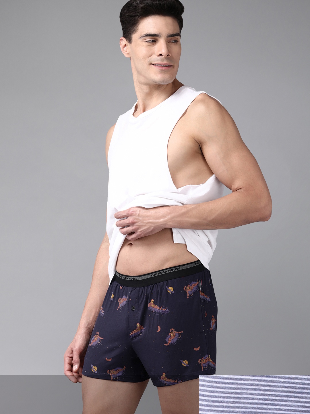 

THE BEAR HOUSE Pack of 2 Assorted Knitted Boxers TBH-NAUT