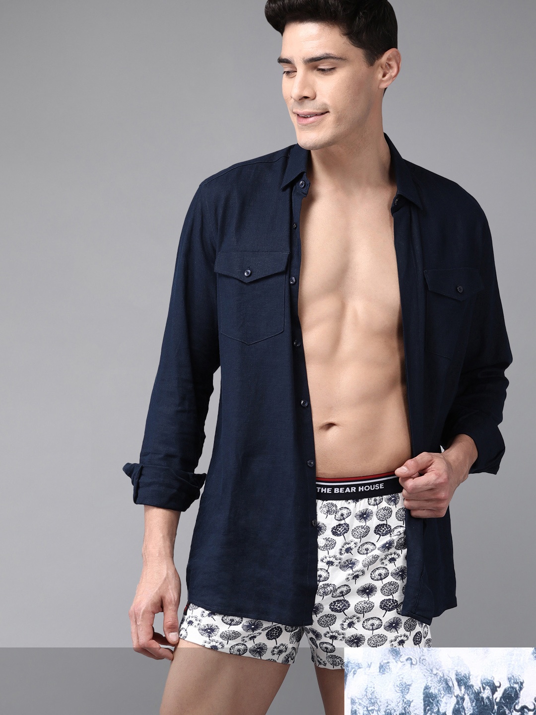

THE BEAR HOUSE Men Assorted Pack of 2 Printed Knitted Boxers