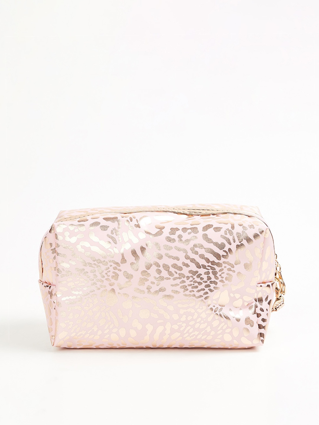 

Ginger by Lifestyle Pink Animal Print Synthetic Toiletry Kit Pouch
