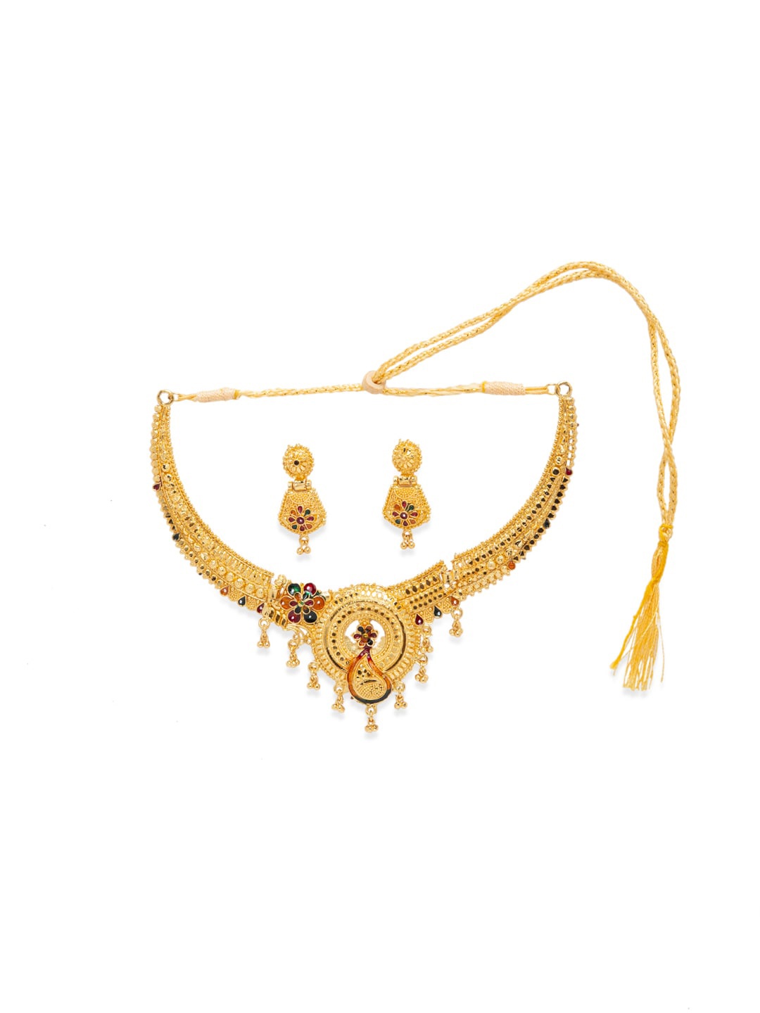 

STEORRA JEWELS Gold Plated Choker Traditional Jewellery Set