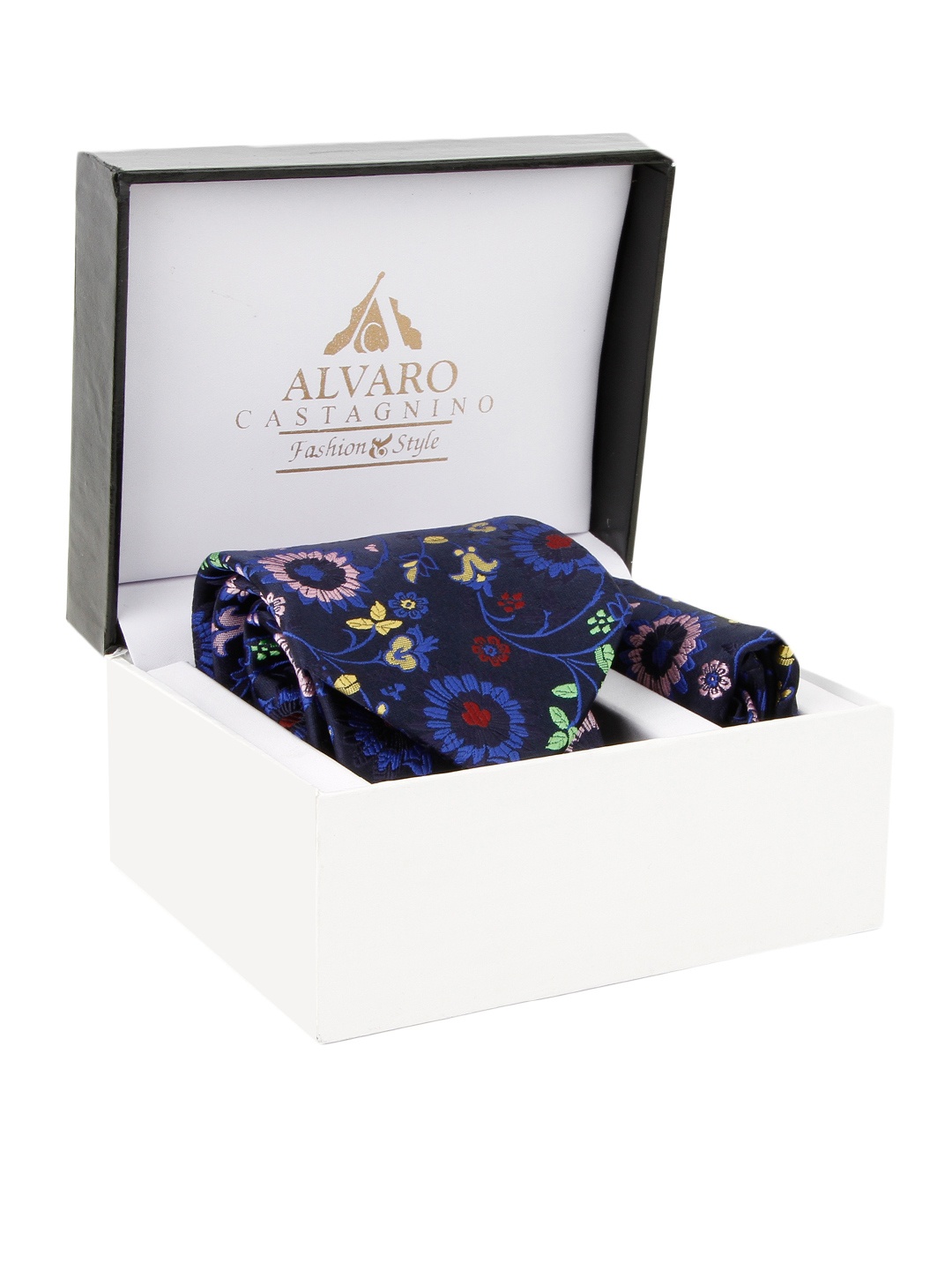 

Alvaro Castagnino Navy Embroidered Accessory Gift Set, Navy blue