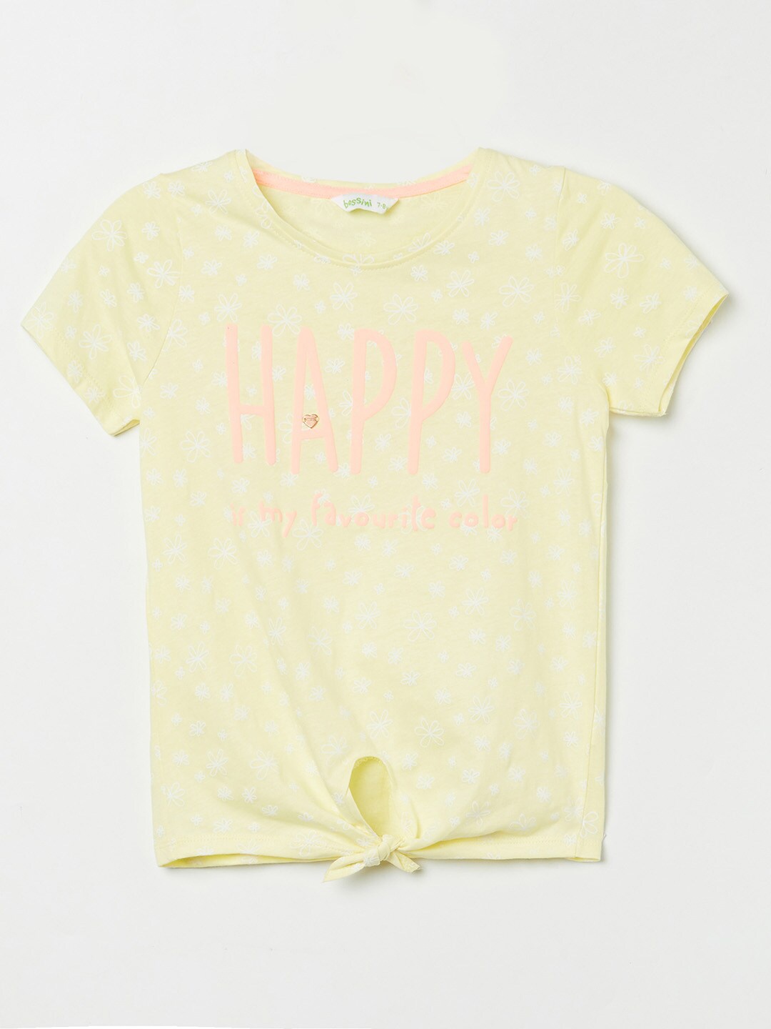 

Bossini Yellow Floral Print Top