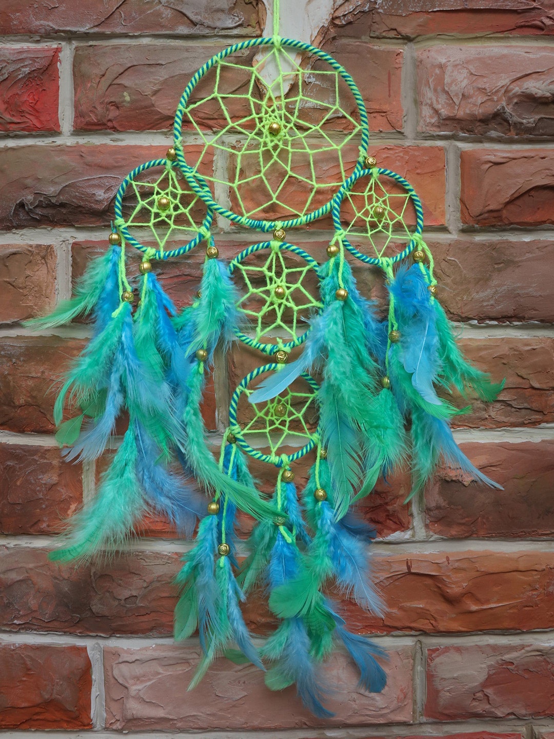 

Rooh Green & Blue Handmade 4 Tier Dream Catcher