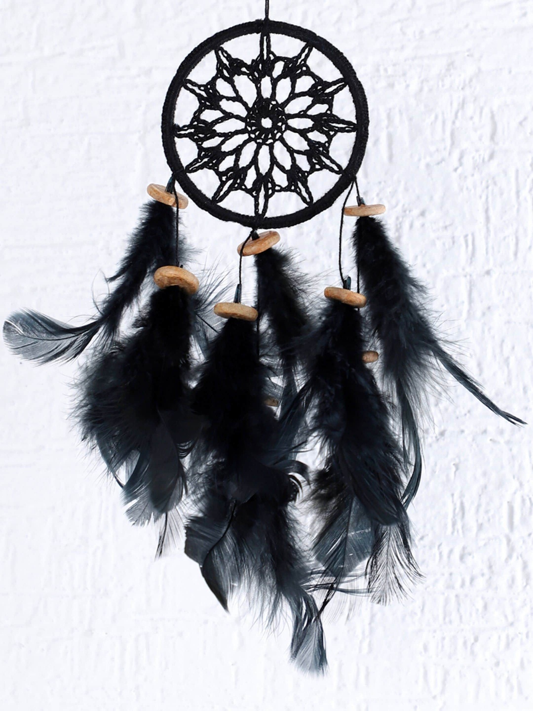 

Rooh Black Handmade Corchet Dreamcatcher