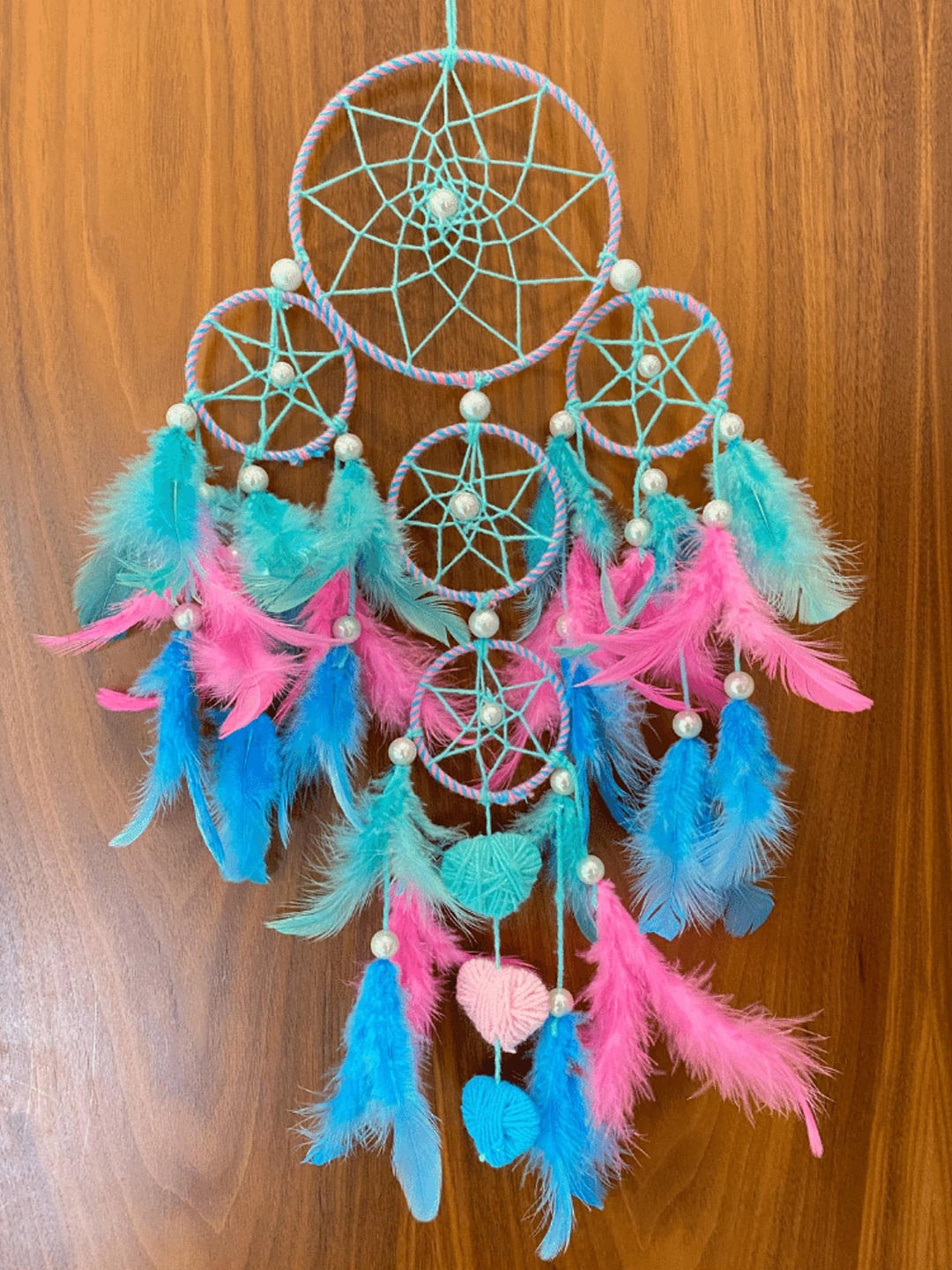 

Rooh Blue & Pink Handmade Dream Catcher