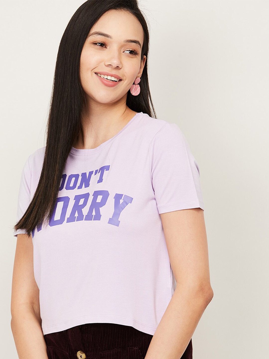 

Ginger by Lifestyle Women Lavender Print Top
