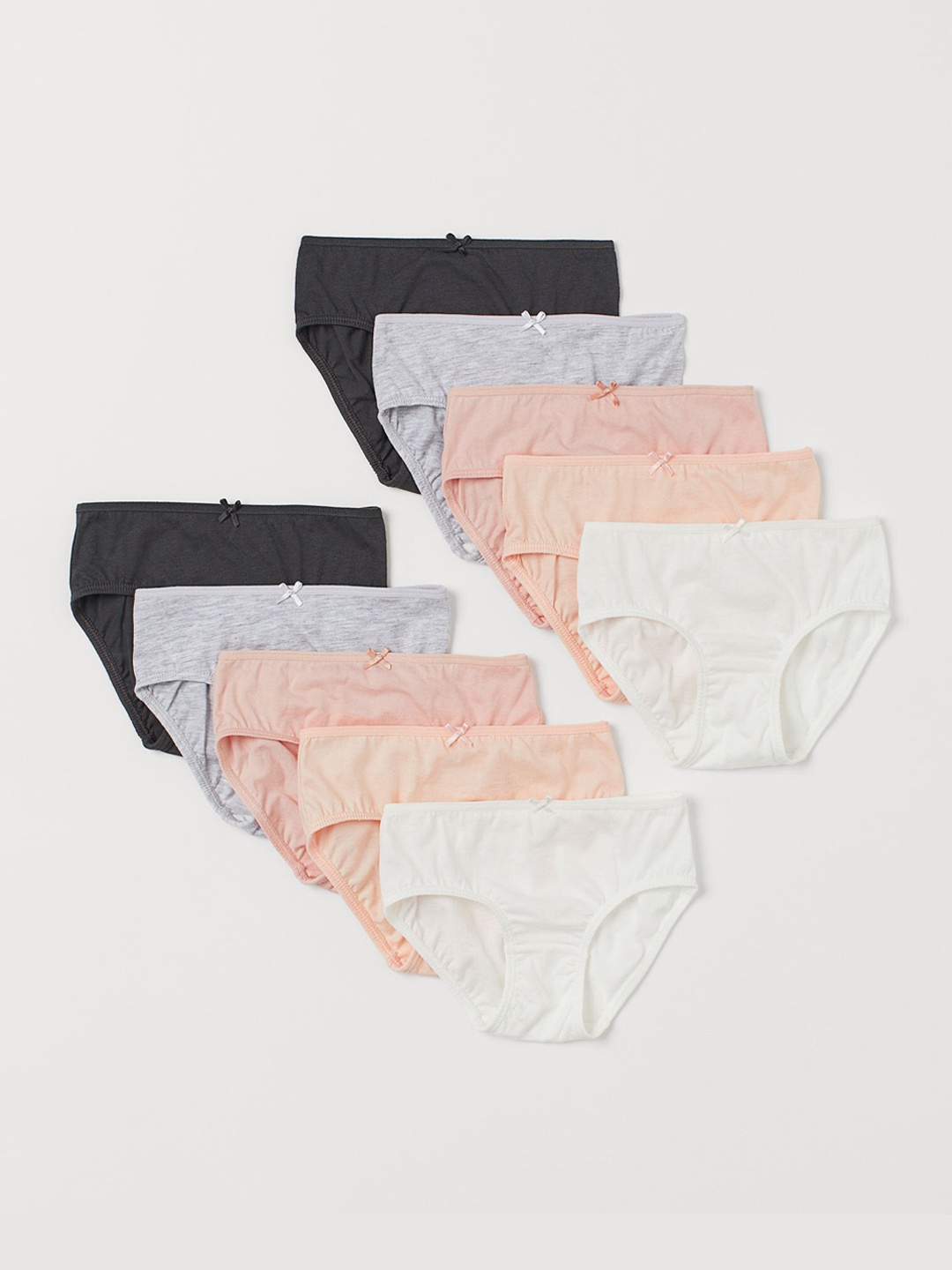 

H&M Girls Multicoloured 10-Pack Jersey Briefs 0709023006, Multi