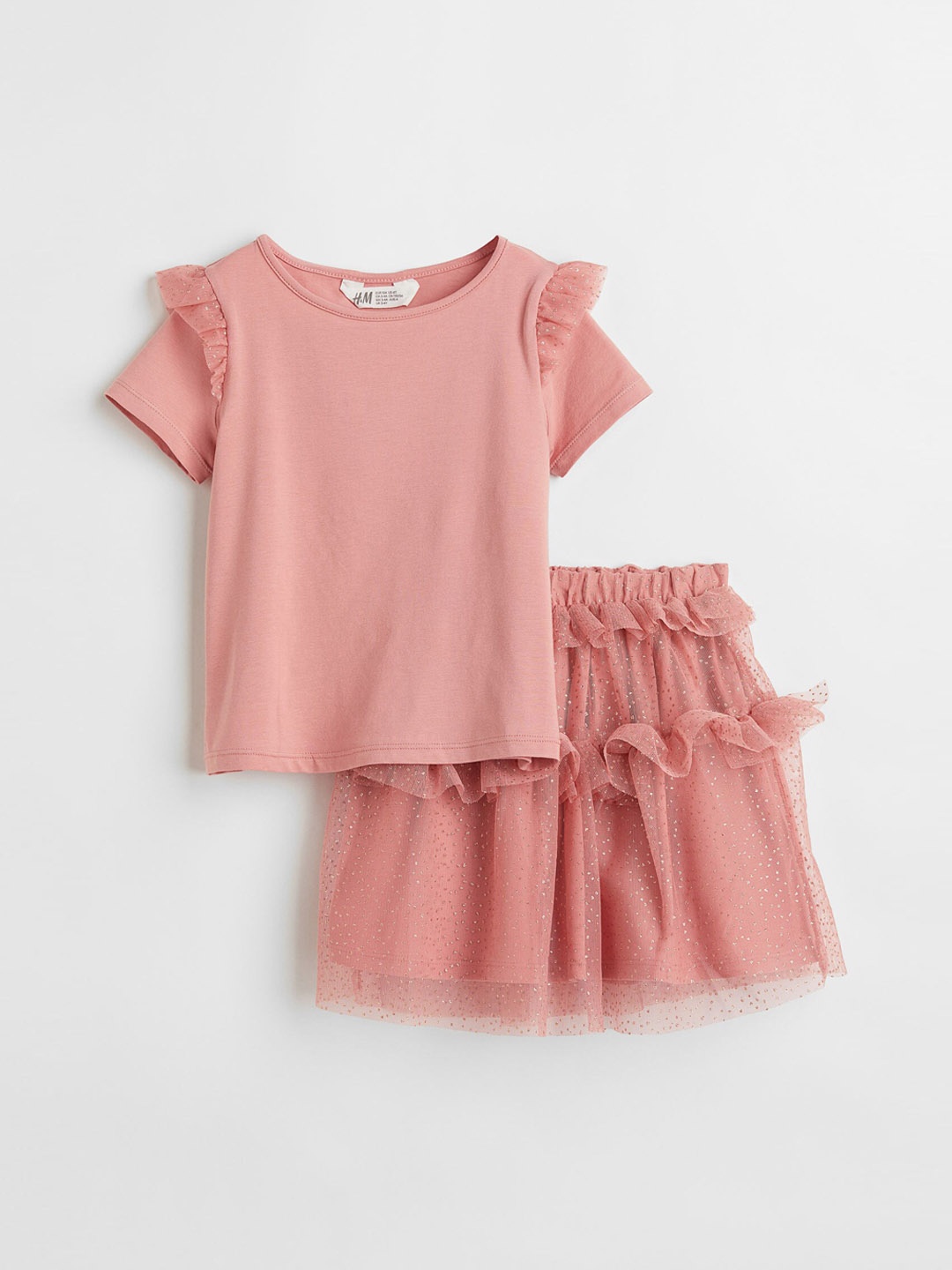 

H&M Girls Pink 2-piece set with tulle flounces