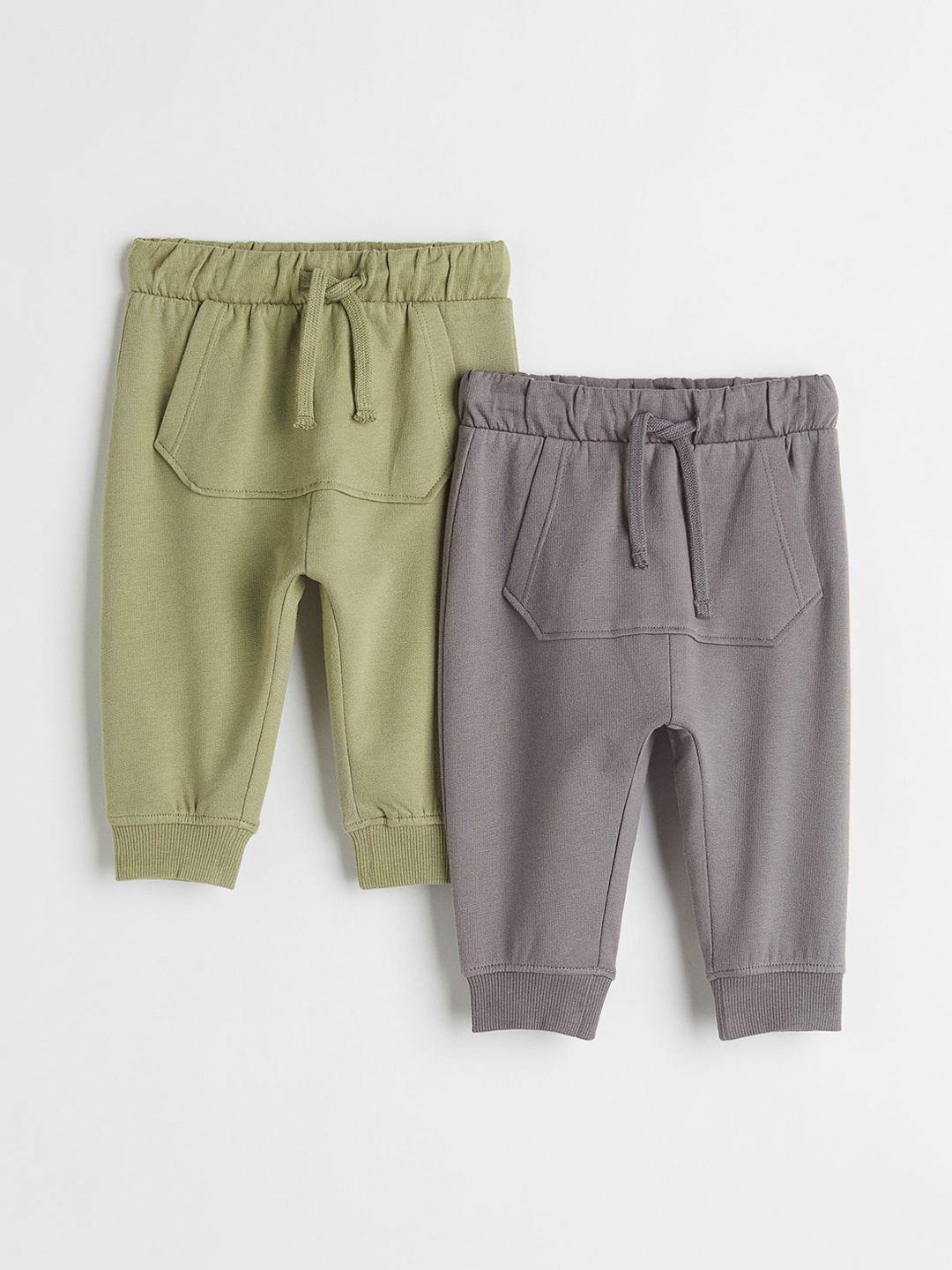 

H&M Boys Green & Grey 2-Pack Cotton Joggers